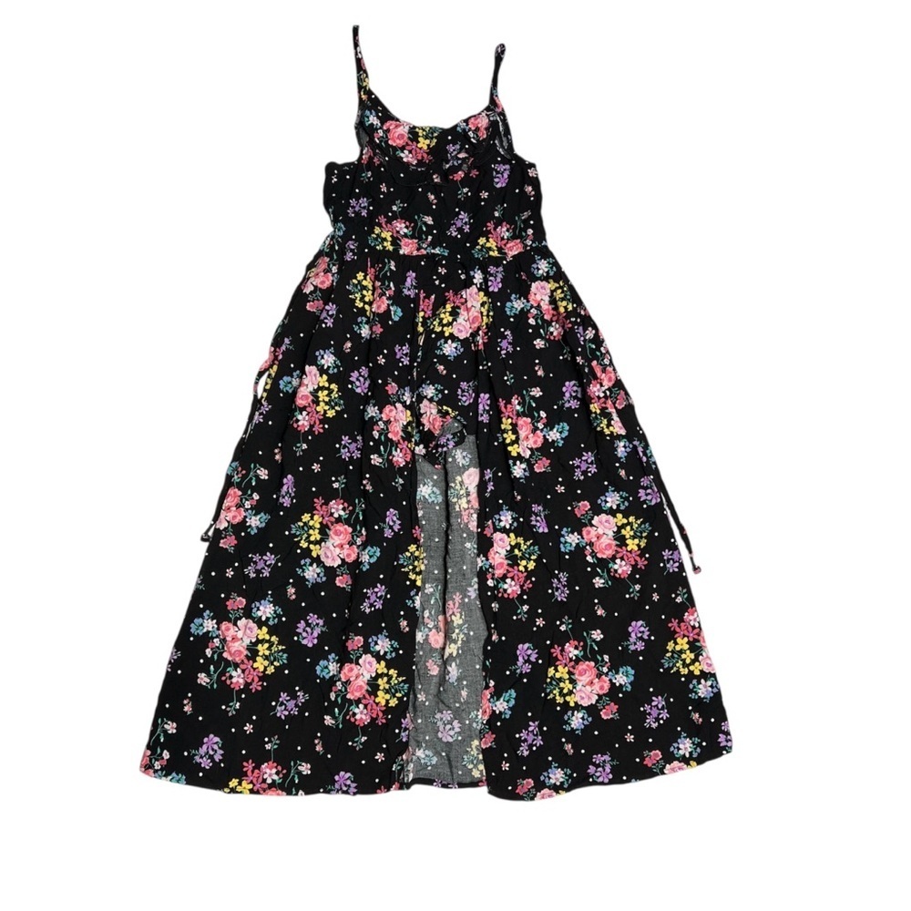 George Floral Black Kids Romper Dress